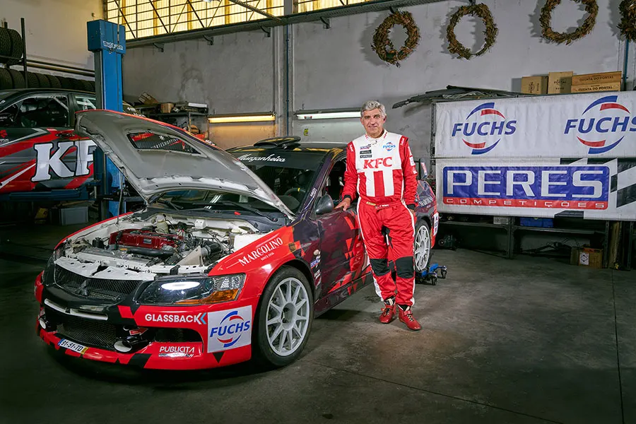Fernando Peres compete no Campeonato Sul de Ralis 2026 com o seu Mitsubishi EVO IX